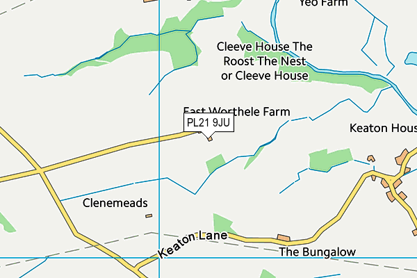 PL21 9JU map - OS VectorMap District (Ordnance Survey) PL21 9JU map - OS VectorMap District (Ordnance Survey)