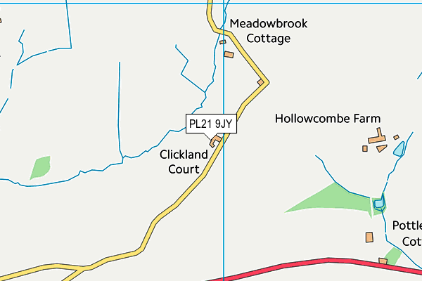 PL21 9JY map - OS VectorMap District (Ordnance Survey) PL21 9JY map - OS VectorMap District (Ordnance Survey)