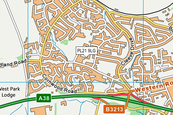 PL21 9LG map - OS VectorMap District (Ordnance Survey) PL21 9LG map - OS VectorMap District (Ordnance Survey)