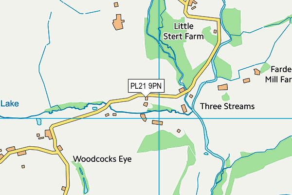 PL21 9PN map - OS VectorMap District (Ordnance Survey) PL21 9PN map - OS VectorMap District (Ordnance Survey)