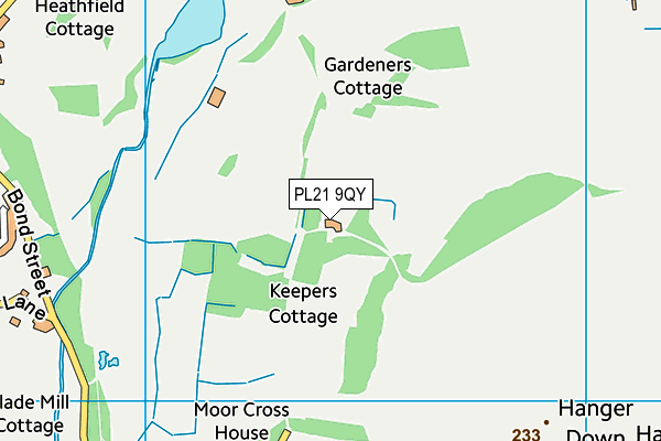 PL21 9QY map - OS VectorMap District (Ordnance Survey) PL21 9QY map - OS VectorMap District (Ordnance Survey)