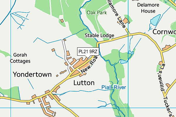 PL21 9RZ map - OS VectorMap District (Ordnance Survey) PL21 9RZ map - OS VectorMap District (Ordnance Survey)
