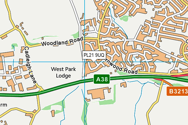 PL21 9UQ map - OS VectorMap District (Ordnance Survey) PL21 9UQ map - OS VectorMap District (Ordnance Survey)