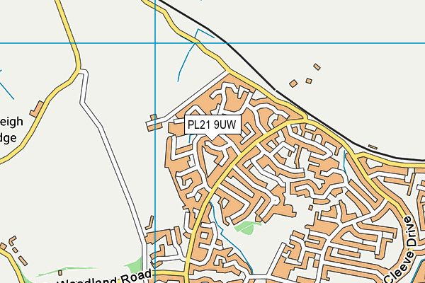 PL21 9UW map - OS VectorMap District (Ordnance Survey) PL21 9UW map - OS VectorMap District (Ordnance Survey)