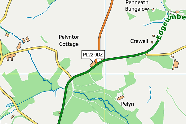 PL22 0DZ map - OS VectorMap District (Ordnance Survey) PL22 0DZ map - OS VectorMap District (Ordnance Survey)