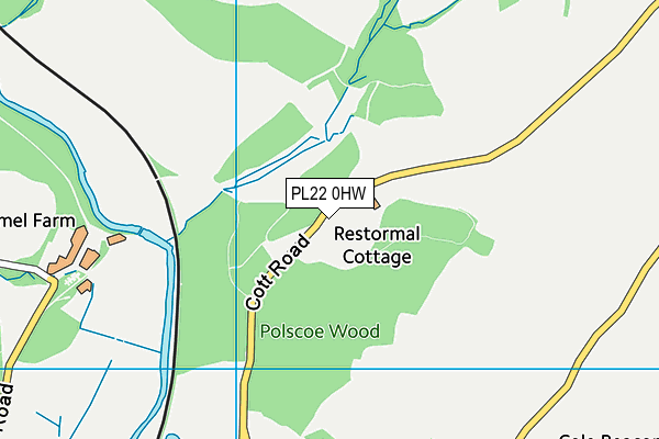 PL22 0HW map - OS VectorMap District (Ordnance Survey) PL22 0HW map - OS VectorMap District (Ordnance Survey)