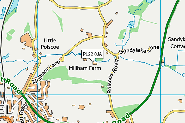 PL22 0JA map - OS VectorMap District (Ordnance Survey) PL22 0JA map - OS VectorMap District (Ordnance Survey)