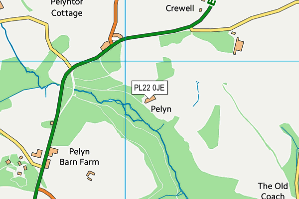 PL22 0JE map - OS VectorMap District (Ordnance Survey) PL22 0JE map - OS VectorMap District (Ordnance Survey)