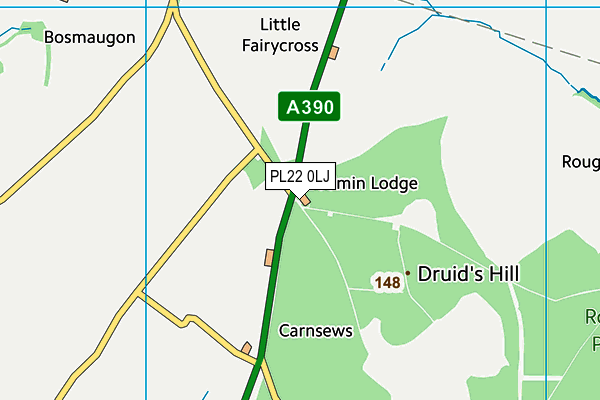 PL22 0LJ map - OS VectorMap District (Ordnance Survey) PL22 0LJ map - OS VectorMap District (Ordnance Survey)