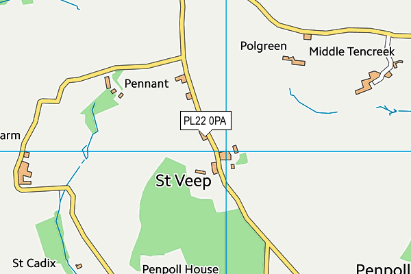 PL22 0PA map - OS VectorMap District (Ordnance Survey) PL22 0PA map - OS VectorMap District (Ordnance Survey)