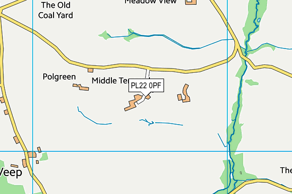 PL22 0PF map - OS VectorMap District (Ordnance Survey) PL22 0PF map - OS VectorMap District (Ordnance Survey)