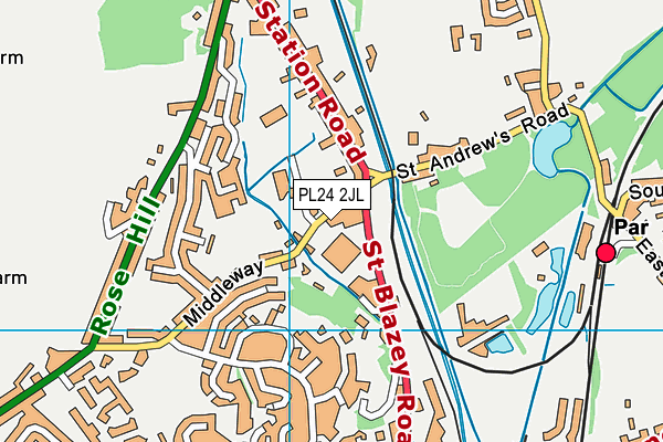 PL24 2JL map - OS VectorMap District (Ordnance Survey) PL24 2JL map - OS VectorMap District (Ordnance Survey)
