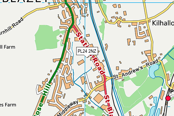 PL24 2NZ map - OS VectorMap District (Ordnance Survey) PL24 2NZ map - OS VectorMap District (Ordnance Survey)