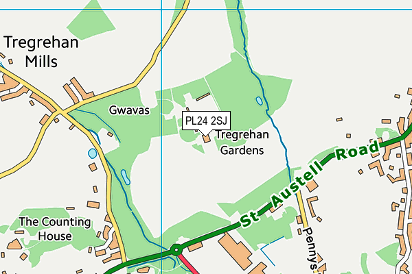 PL24 2SJ map - OS VectorMap District (Ordnance Survey) PL24 2SJ map - OS VectorMap District (Ordnance Survey)