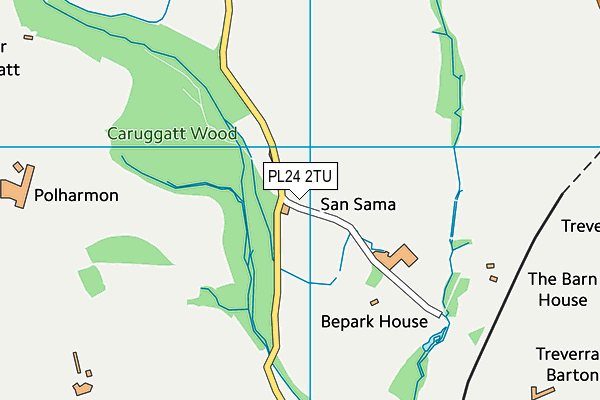 PL24 2TU map - OS VectorMap District (Ordnance Survey) PL24 2TU map - OS VectorMap District (Ordnance Survey)