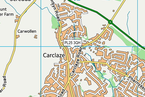 PL25 3QH map - OS VectorMap District (Ordnance Survey) PL25 3QH map - OS VectorMap District (Ordnance Survey)