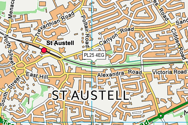 PL25 4EG map - OS VectorMap District (Ordnance Survey) PL25 4EG map - OS VectorMap District (Ordnance Survey)