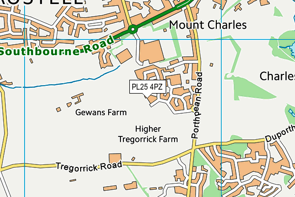 PL25 4PZ map - OS VectorMap District (Ordnance Survey) PL25 4PZ map - OS VectorMap District (Ordnance Survey)
