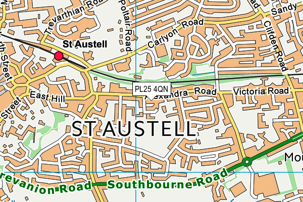 PL25 4QN map - OS VectorMap District (Ordnance Survey) PL25 4QN map - OS VectorMap District (Ordnance Survey)