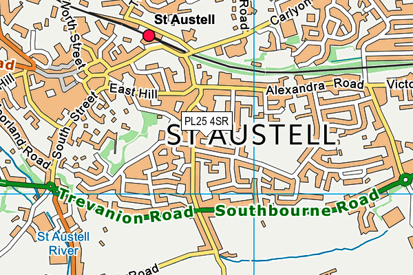 PL25 4SR map - OS VectorMap District (Ordnance Survey) PL25 4SR map - OS VectorMap District (Ordnance Survey)