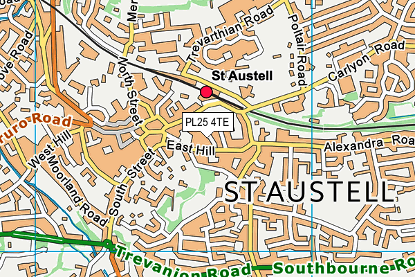 PL25 4TE map - OS VectorMap District (Ordnance Survey) PL25 4TE map - OS VectorMap District (Ordnance Survey)