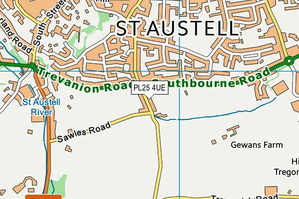 PL25 4UE map - OS VectorMap District (Ordnance Survey) PL25 4UE map - OS VectorMap District (Ordnance Survey)
