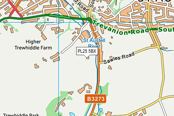 PL25 5BX map - OS VectorMap District (Ordnance Survey) PL25 5BX map - OS VectorMap District (Ordnance Survey)