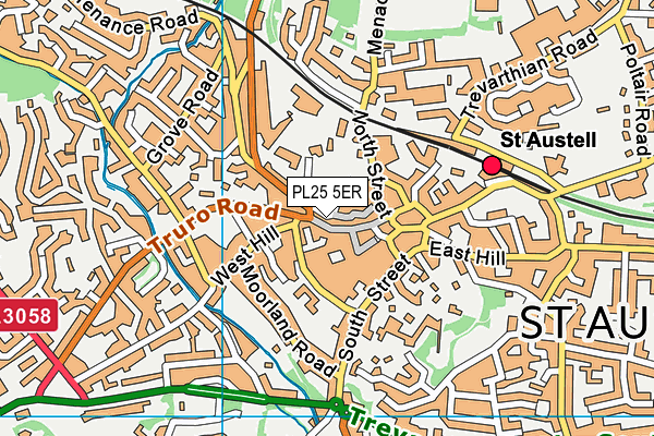 PL25 5ER map - OS VectorMap District (Ordnance Survey) PL25 5ER map - OS VectorMap District (Ordnance Survey)