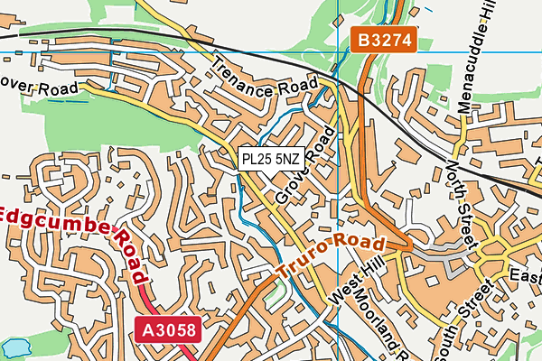 PL25 5NZ map - OS VectorMap District (Ordnance Survey) PL25 5NZ map - OS VectorMap District (Ordnance Survey)
