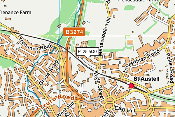 PL25 5QG map - OS VectorMap District (Ordnance Survey) PL25 5QG map - OS VectorMap District (Ordnance Survey)