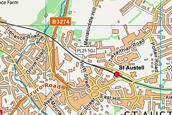 PL25 5QJ map - OS VectorMap District (Ordnance Survey) PL25 5QJ map - OS VectorMap District (Ordnance Survey)