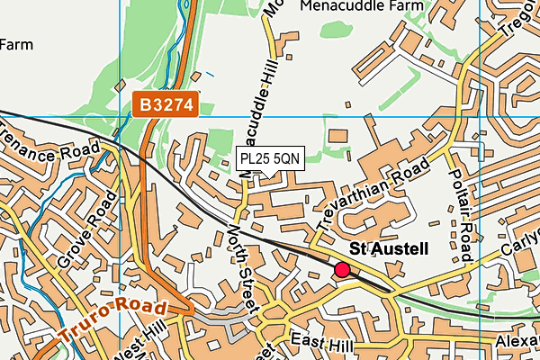 PL25 5QN map - OS VectorMap District (Ordnance Survey) PL25 5QN map - OS VectorMap District (Ordnance Survey)