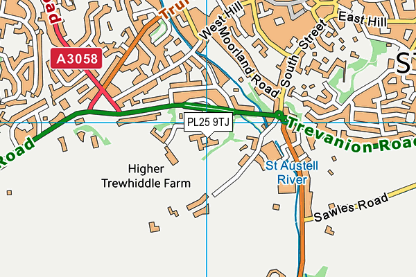 PL25 9TJ map - OS VectorMap District (Ordnance Survey) PL25 9TJ map - OS VectorMap District (Ordnance Survey)