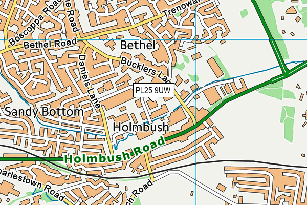 PL25 9UW map - OS VectorMap District (Ordnance Survey) PL25 9UW map - OS VectorMap District (Ordnance Survey)