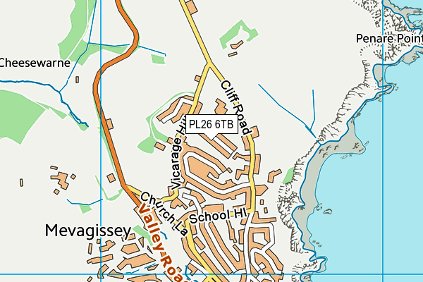 PL26 6TB map - OS VectorMap District (Ordnance Survey) PL26 6TB map - OS VectorMap District (Ordnance Survey)