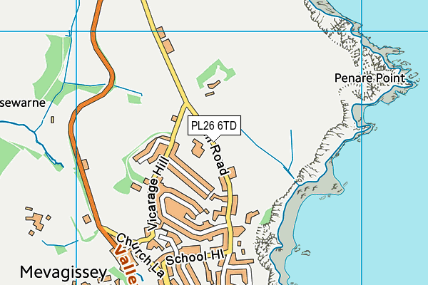 PL26 6TD map - OS VectorMap District (Ordnance Survey) PL26 6TD map - OS VectorMap District (Ordnance Survey)