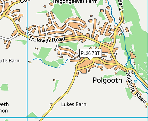 PL26 7BT map - OS VectorMap District (Ordnance Survey) PL26 7BT map - OS VectorMap District (Ordnance Survey)