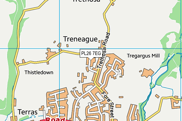 PL26 7EG map - OS VectorMap District (Ordnance Survey) PL26 7EG map - OS VectorMap District (Ordnance Survey)