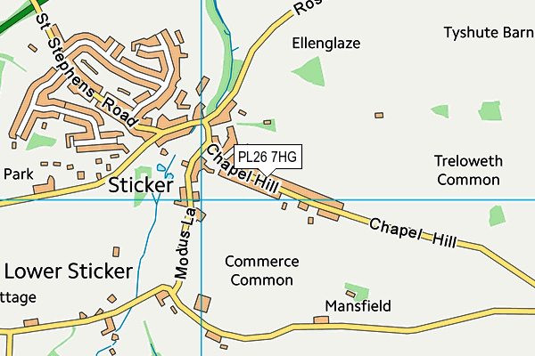 PL26 7HG map - OS VectorMap District (Ordnance Survey) PL26 7HG map - OS VectorMap District (Ordnance Survey)