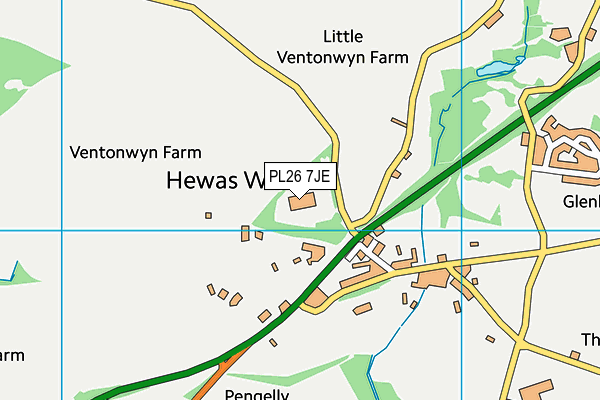 PL26 7JE map - OS VectorMap District (Ordnance Survey)