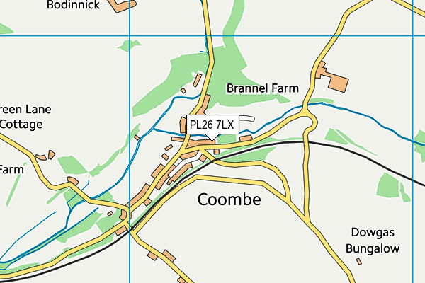 PL26 7LX map - OS VectorMap District (Ordnance Survey) PL26 7LX map - OS VectorMap District (Ordnance Survey)