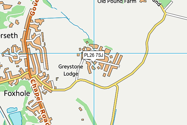 PL26 7SJ map - OS VectorMap District (Ordnance Survey) PL26 7SJ map - OS VectorMap District (Ordnance Survey)