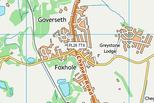 PL26 7TX map - OS VectorMap District (Ordnance Survey) PL26 7TX map - OS VectorMap District (Ordnance Survey)