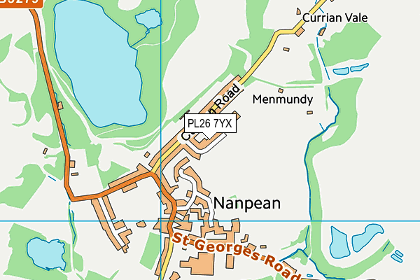 PL26 7YX map - OS VectorMap District (Ordnance Survey) PL26 7YX map - OS VectorMap District (Ordnance Survey)