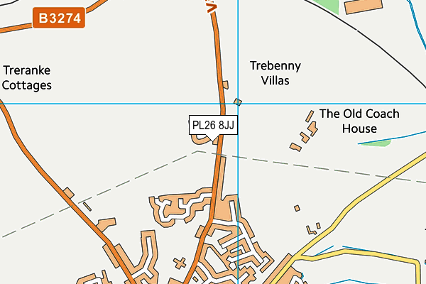 PL26 8JJ map - OS VectorMap District (Ordnance Survey) PL26 8JJ map - OS VectorMap District (Ordnance Survey)