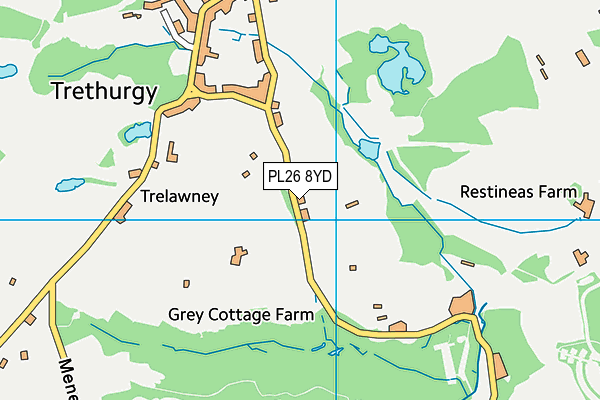 PL26 8YD map - OS VectorMap District (Ordnance Survey) PL26 8YD map - OS VectorMap District (Ordnance Survey)
