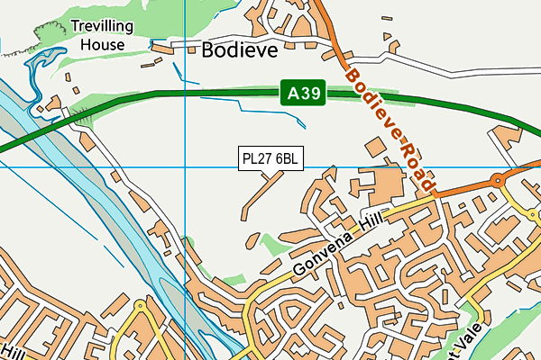 PL27 6BL map - OS VectorMap District (Ordnance Survey) PL27 6BL map - OS VectorMap District (Ordnance Survey)