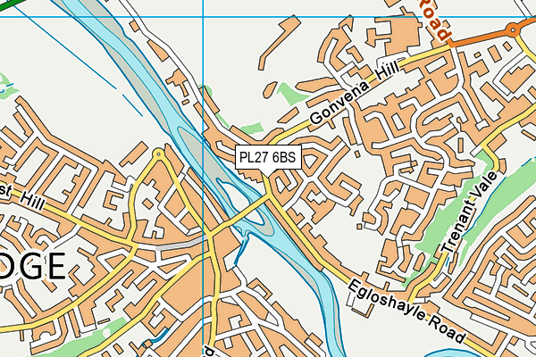 PL27 6BS map - OS VectorMap District (Ordnance Survey) PL27 6BS map - OS VectorMap District (Ordnance Survey)