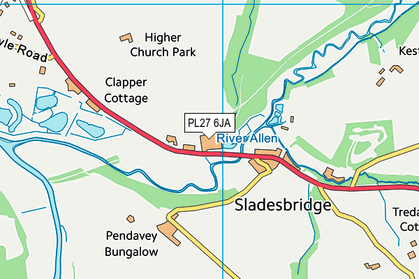 PL27 6JA map - OS VectorMap District (Ordnance Survey) PL27 6JA map - OS VectorMap District (Ordnance Survey)
