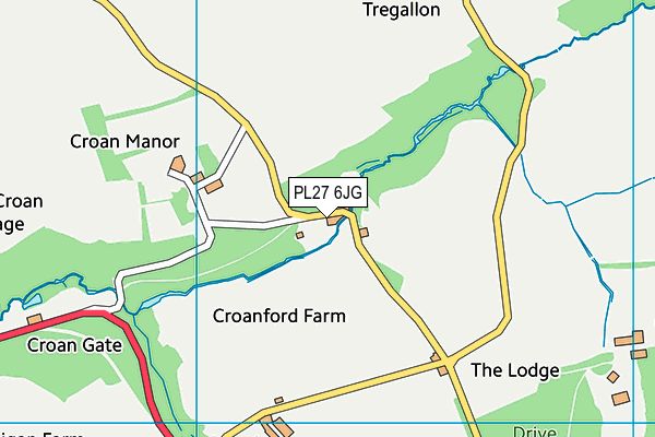 PL27 6JG map - OS VectorMap District (Ordnance Survey) PL27 6JG map - OS VectorMap District (Ordnance Survey)
